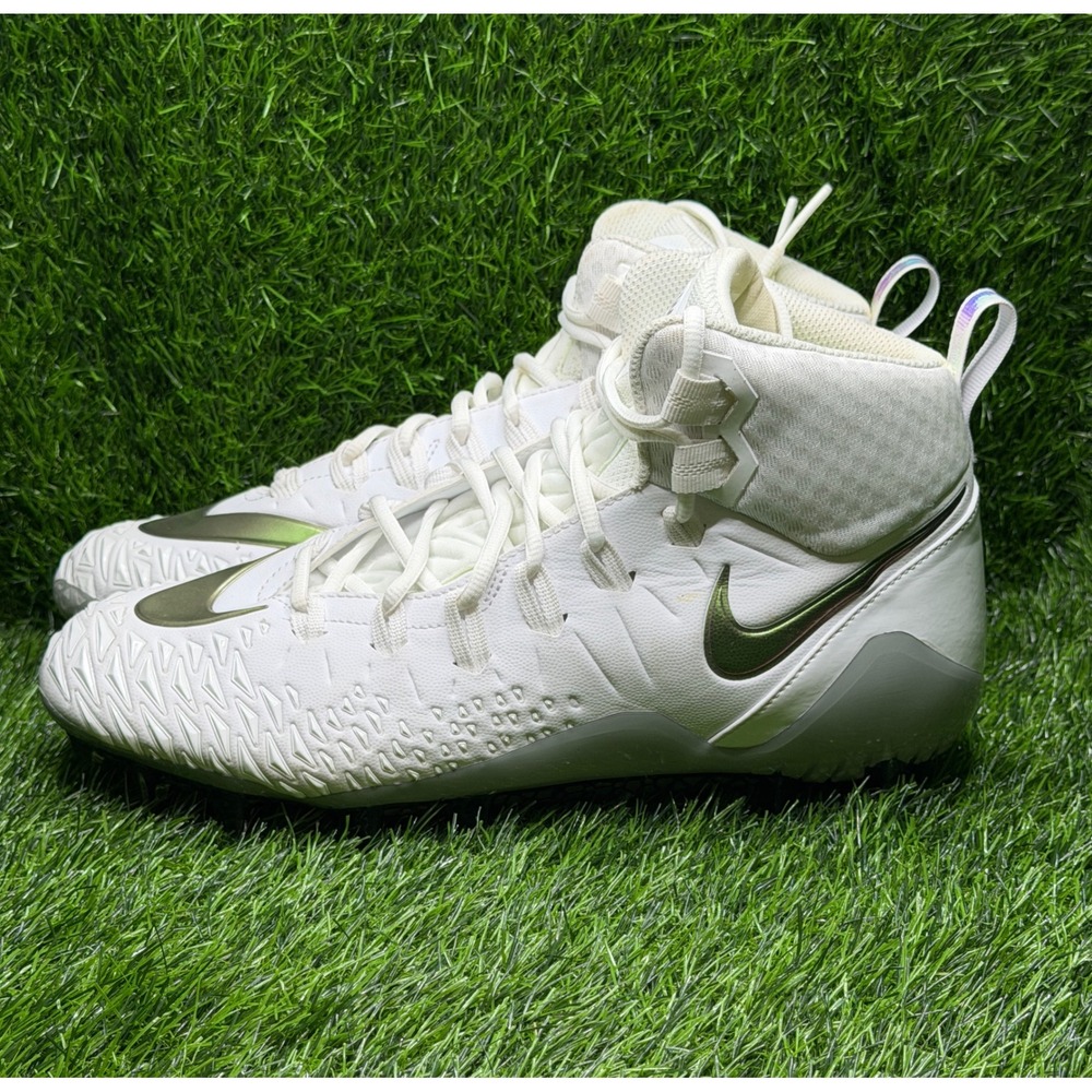 Nike Force Savage Elite TD White Olive Football Cleats 880144-111 Mens 11